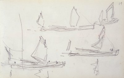 Studie für London-Serie, Boote auf der Themse von Claude Monet